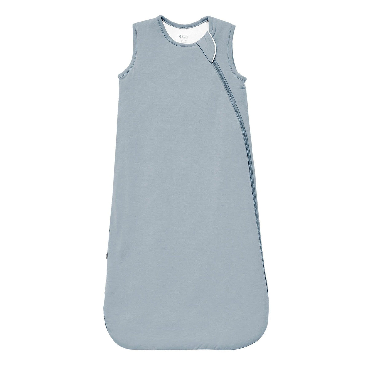 Flat lay of a Kyte Baby Sleep Bag in Fog 1.0