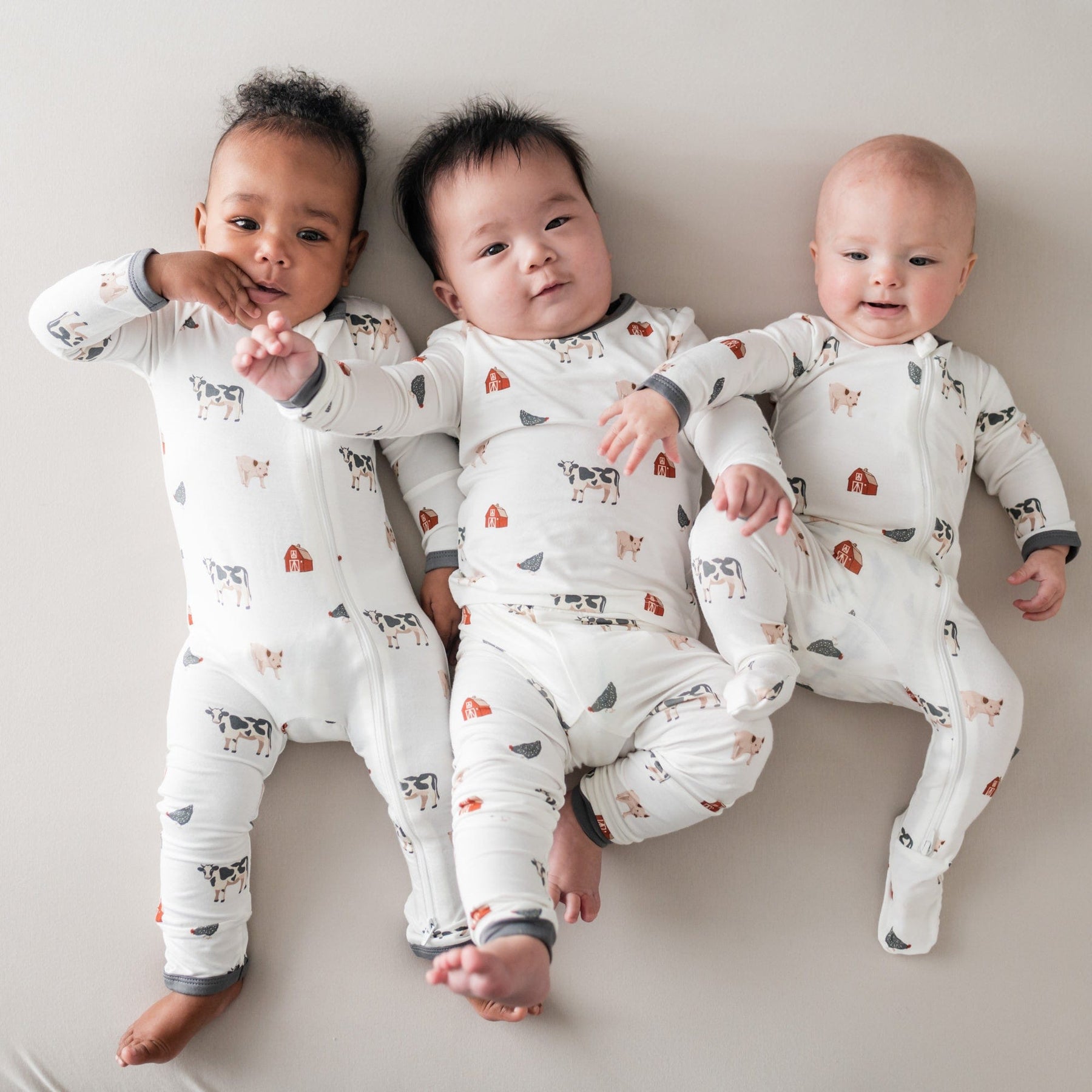Kyte BABY Zippered Rompers Zippered Romper in Farm